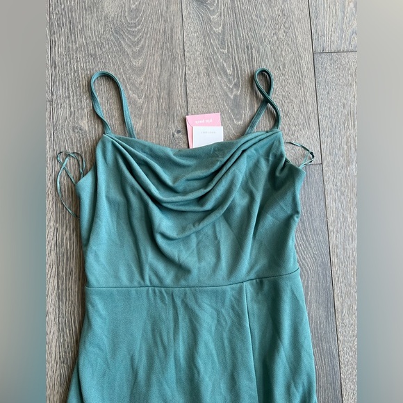 Birdy Grey Ash Crepe Bridesmaid Dress in Sea Glass Size Medium - Picture 5 of 11